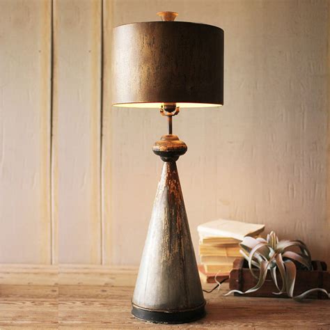 table lamp metal beige distressed finish fabric shade 32|Amazon.com: Distressed Table Lamps.